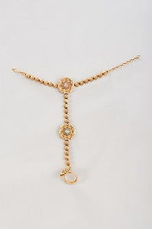 Gold Finish Enameled Layered Long Necklace Set