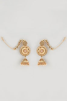 Gold Finish Enameled Layered Long Necklace Set