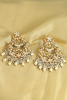 Gold Finish Handcrafted Chandbali Earrings