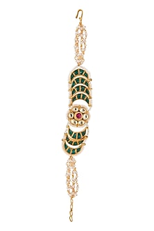 Gold Finish Kundan Bracelet