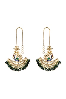 Gold Finish Handcrafted Peacock Earrings