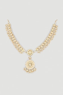 Gold Finish Kundan Polki Matha Patti