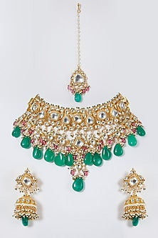 Gold Finish Bridal Necklace Set