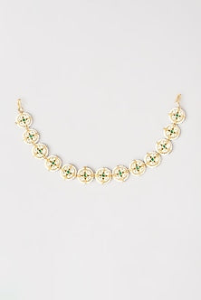 Micro Gold Finish Kundan Polki & Pearl Sheeshphool