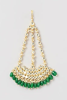 Gold Finish Kundan Polki Pasa