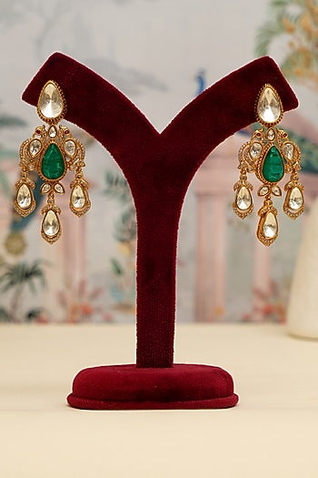 Gold Plated Kundan Polki Necklace Set