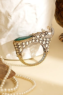 Gold Plated Kundan Polki Openable Kada