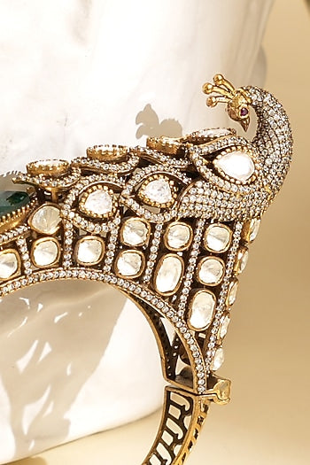 Gold Plated Kundan Polki Openable Kada