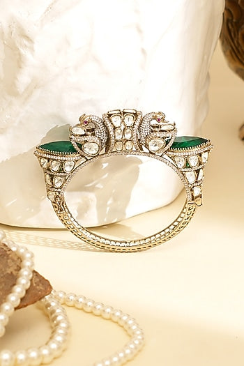 Gold Plated Kundan Polki Openable Kada