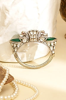 Gold Plated Kundan Polki Openable Kada