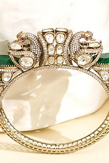 Gold Plated Kundan Polki Openable Kada