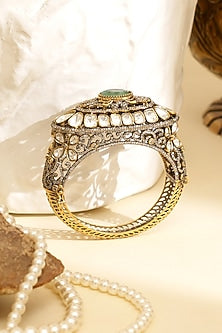 Gold Plated Kundan Polki Openable Kada