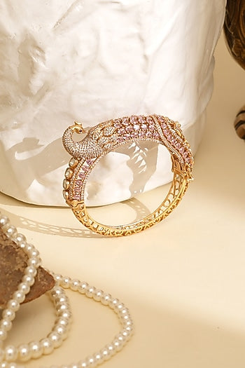 Gold Plated Kundan Polki Openable Kada