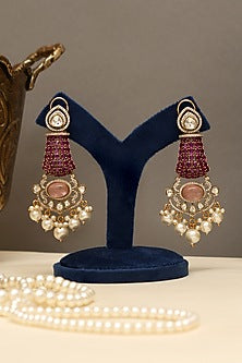 Gold Plated Kundan Polki & Multi-Colored Doublet Stone Necklace Set