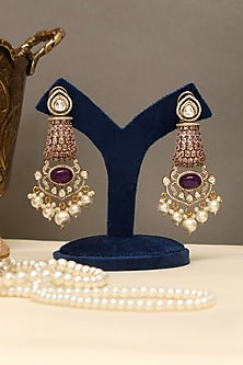 Gold Plated Kundan Polki & Multi-Colored Doublet Stone Necklace Set