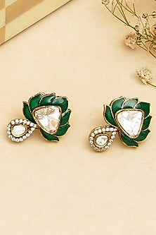 Gold Finish Moissanite Stone Choker Necklace Set