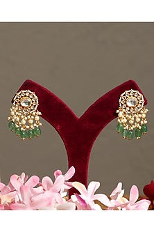Gold Finish Pacchi Kundan Polki & Freshwater Pearl Choker Necklace Set
