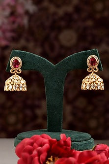 Gold Finish Multi-Colored Kundan Polki Necklace Set