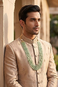 Emerald Kundan Polki Mala