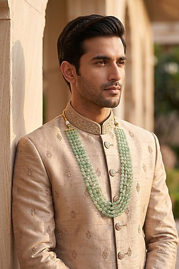 Emerald Kundan Polki Mala