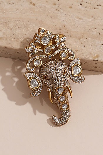Multi-Colored Kundan Polki Brooch