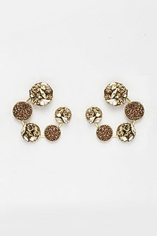 Gold Finish Hoop Earrings