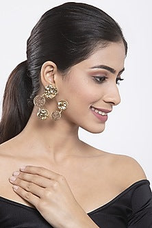 Gold Finish Hoop Earrings