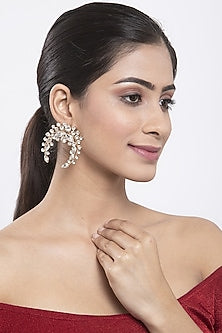 Rose Gold Finish Crystal Stud Earrings