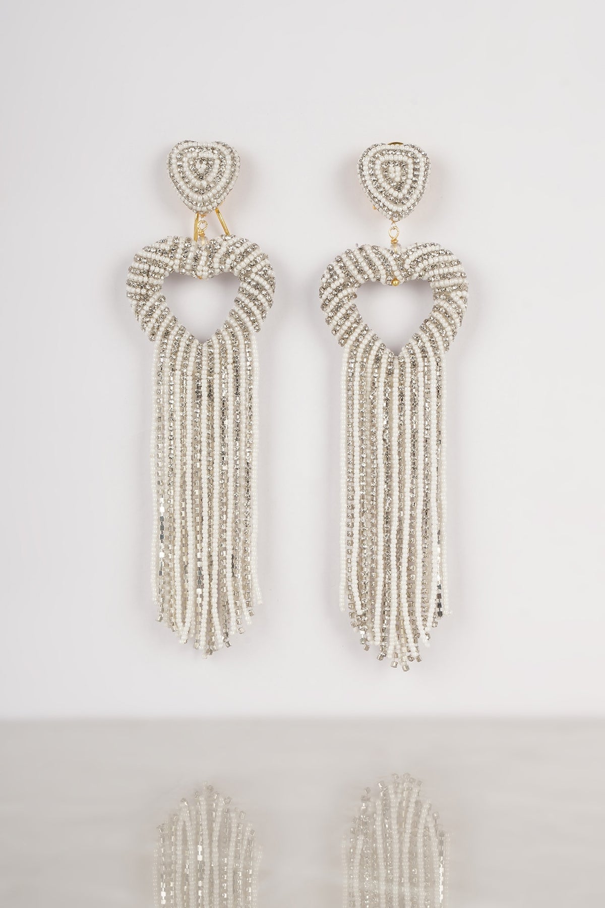 Silver Crystal Dangler Earrings