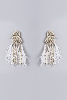 Gold Finish Crystal Butterfly Earrings