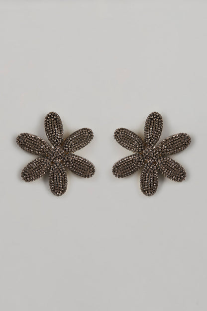 Gold Finish Daisy Stud Earrings