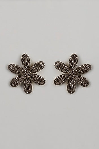 Gold Finish Daisy Stud Earrings