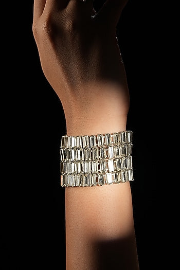 Silver Crystal Link Bracelet