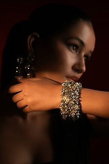Silver Crystal & Glass Beaded Bracelet