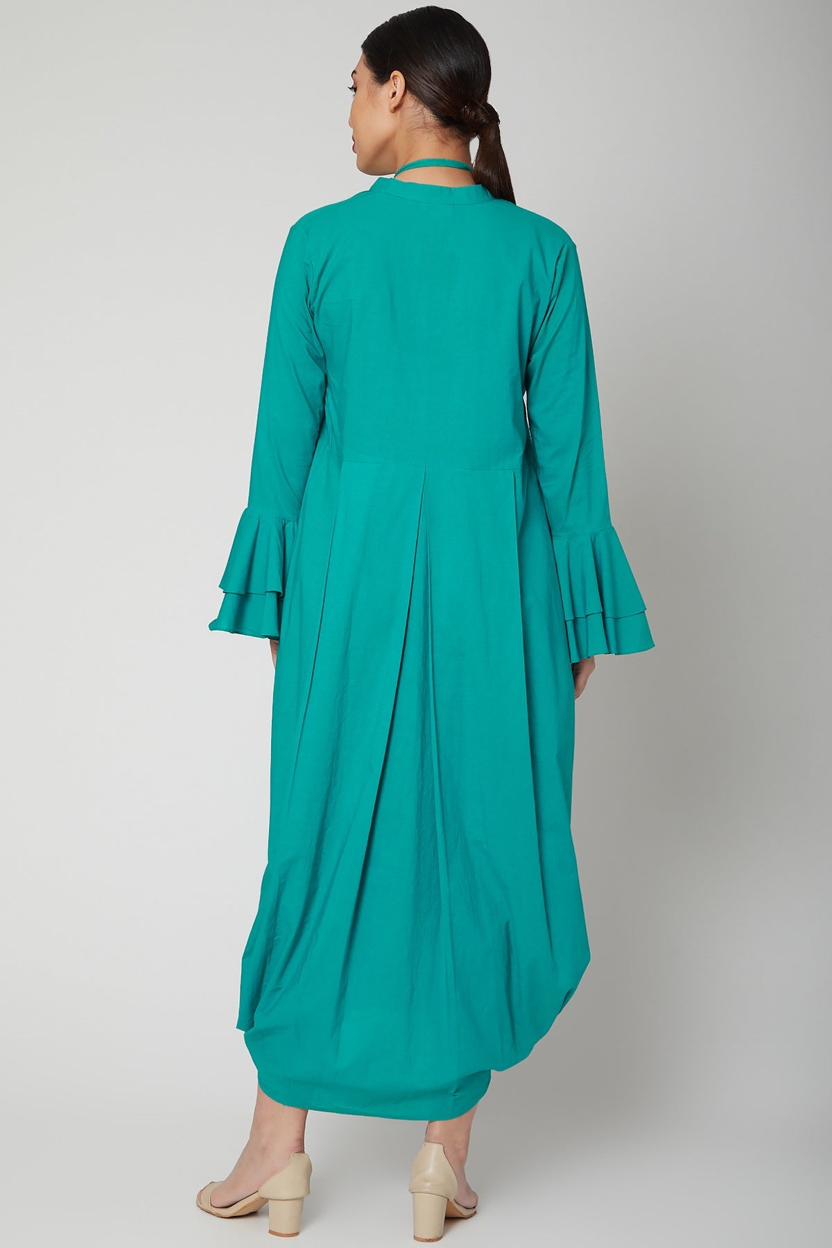 Turquoise Dress With Necklace