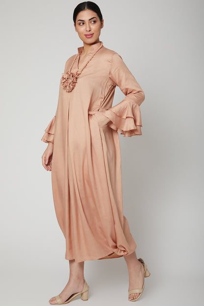 Rose Gold Dress With Necklace