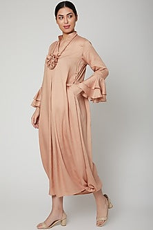Rose Gold Dress With Necklace