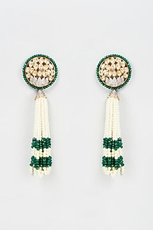 Gold Plated Kundan Polki Dangler Earrings