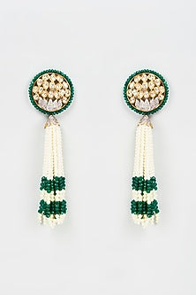 Gold Plated Kundan Polki Dangler Earrings