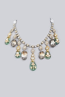 Two Tone Finish Fluorite Stone Mala