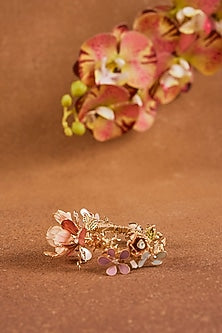 Multi-Colored Enameled Floral Bracelet