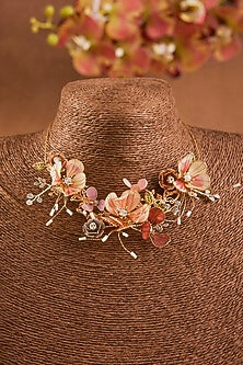 Multi-Colored Enameled Floral Necklace