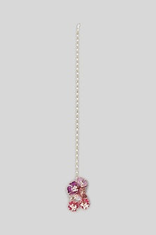 Gold Finish Enameled Handcrafted Floral Maangtikka