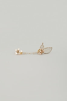 Gold Finish Enameled Floral Handcrafted Adjustable Ring