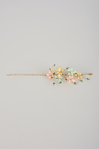 Multi-Colored Resin Adjustable Floral Bracelet