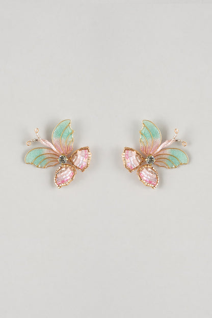 Multi-Colored Resin Floral Stud Earrings