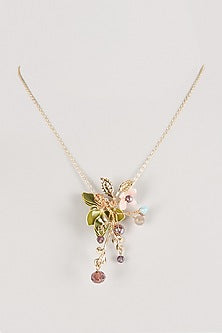 Green Resin Floral Necklace