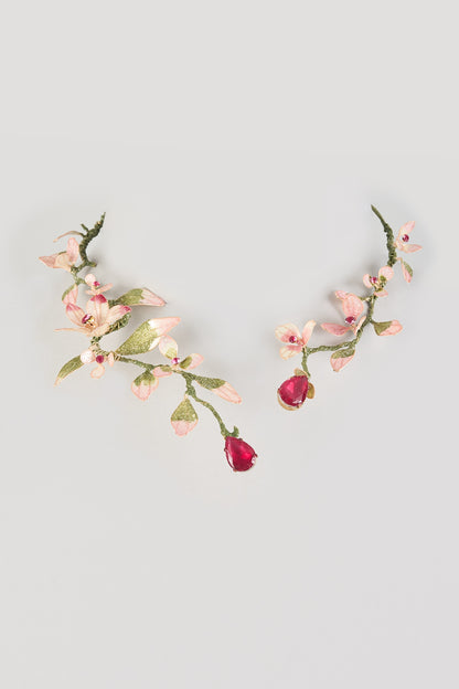 Pink Resin Floral Necklace