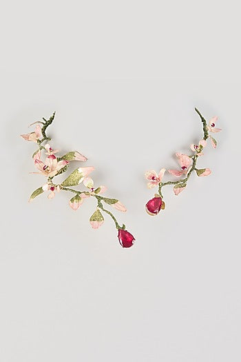 Pink Resin Floral Necklace