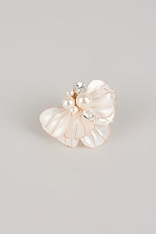 White Resin Adjustable Ring